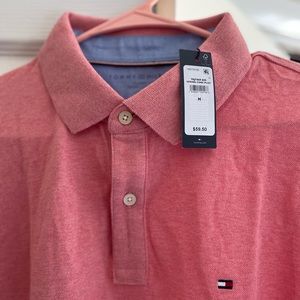 Pink Tommy Hilfiger polo shirt